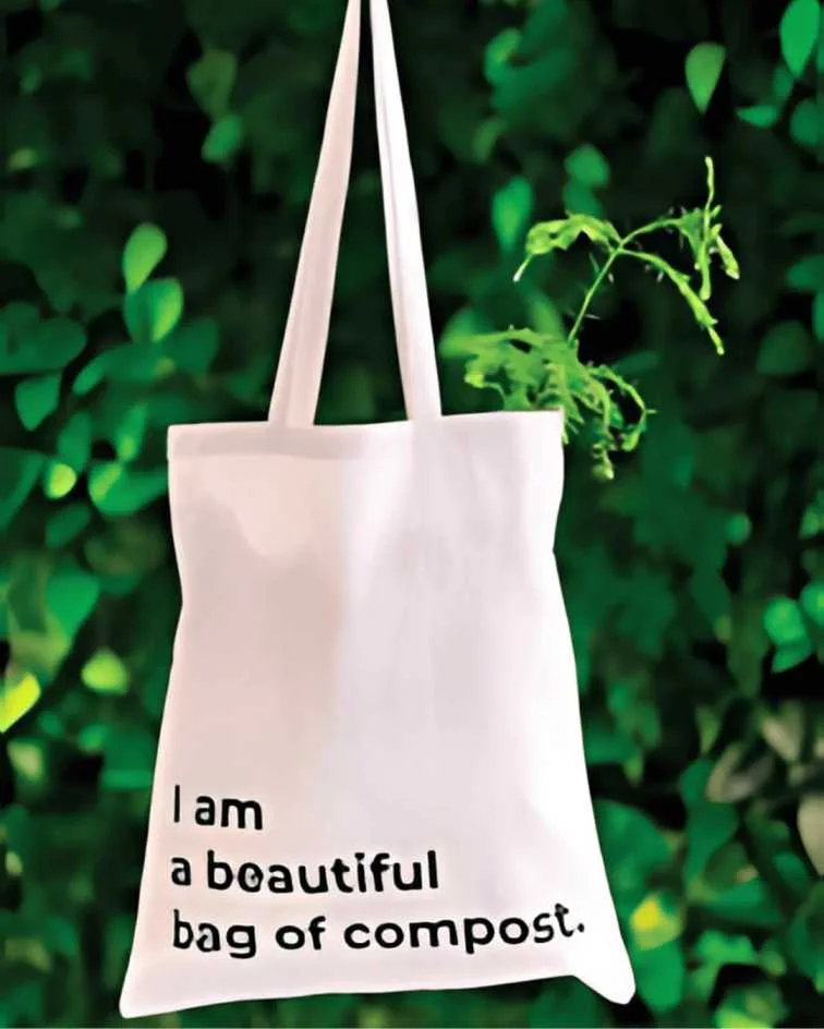 Compostable tote bag